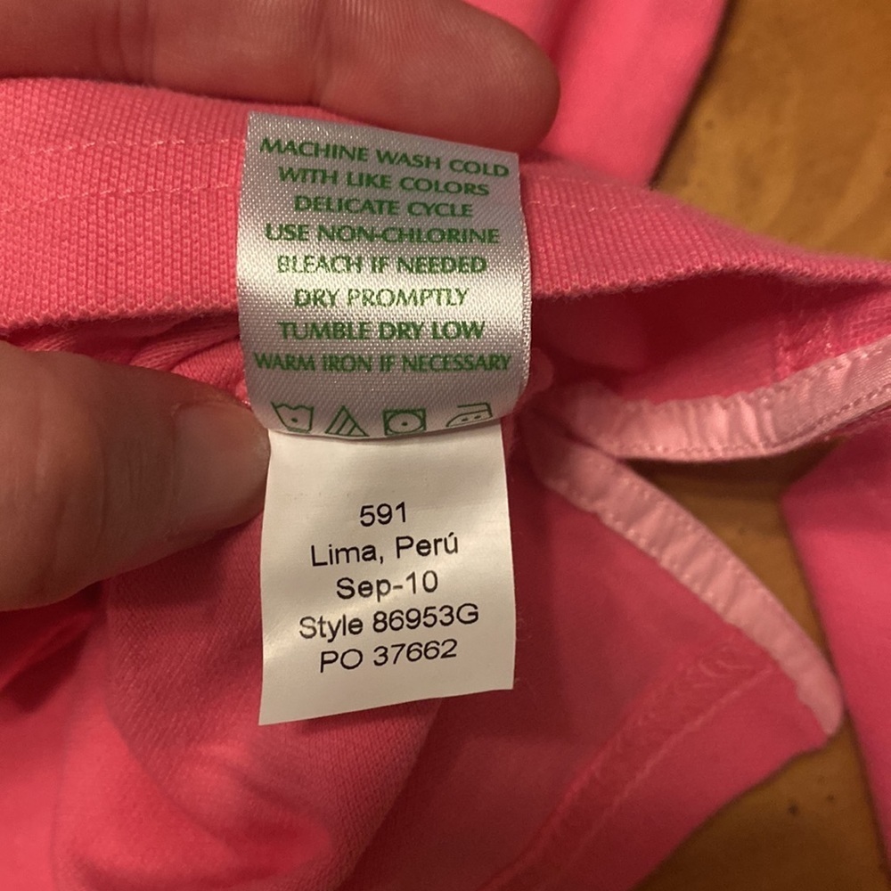 Lilly Pulitzer Kids Youth Girls Pink Long Sleeve Polo Shirt Size XL - Picture 5 of 5